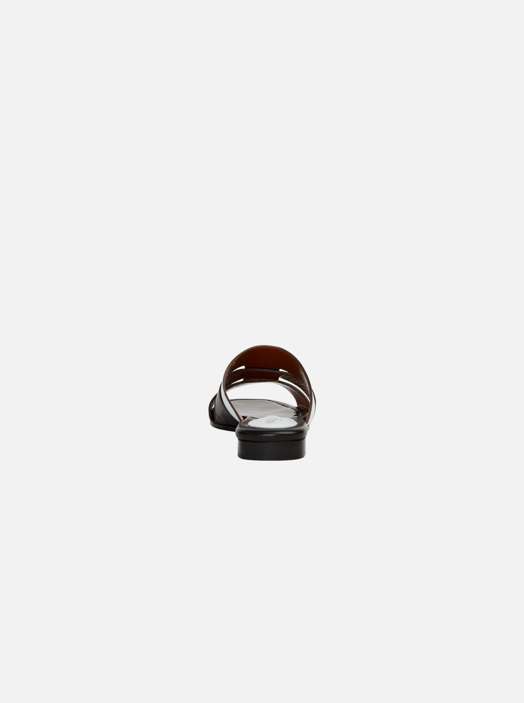 15 Woven Leather Slippers White & Black Soft - Image 3