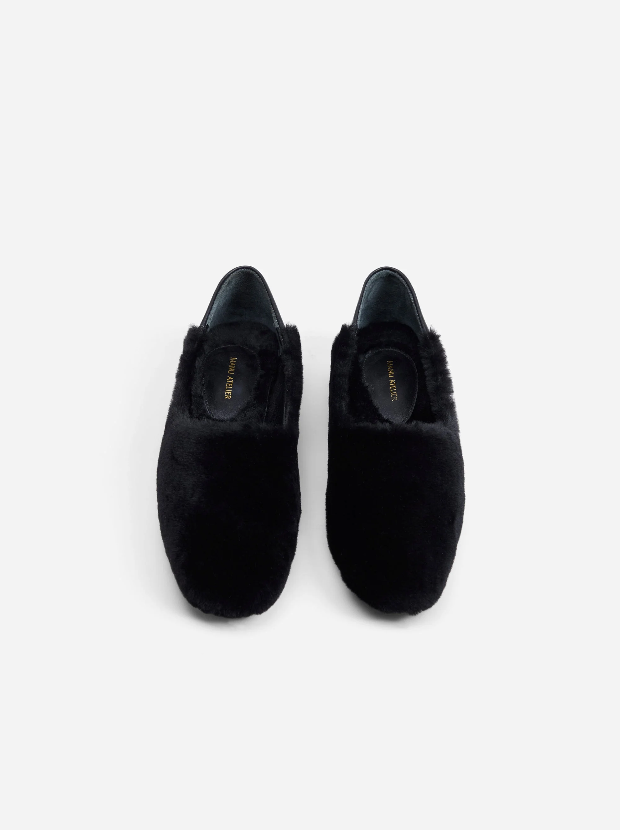Manu Ballet Flats Black Shearling - Image 2