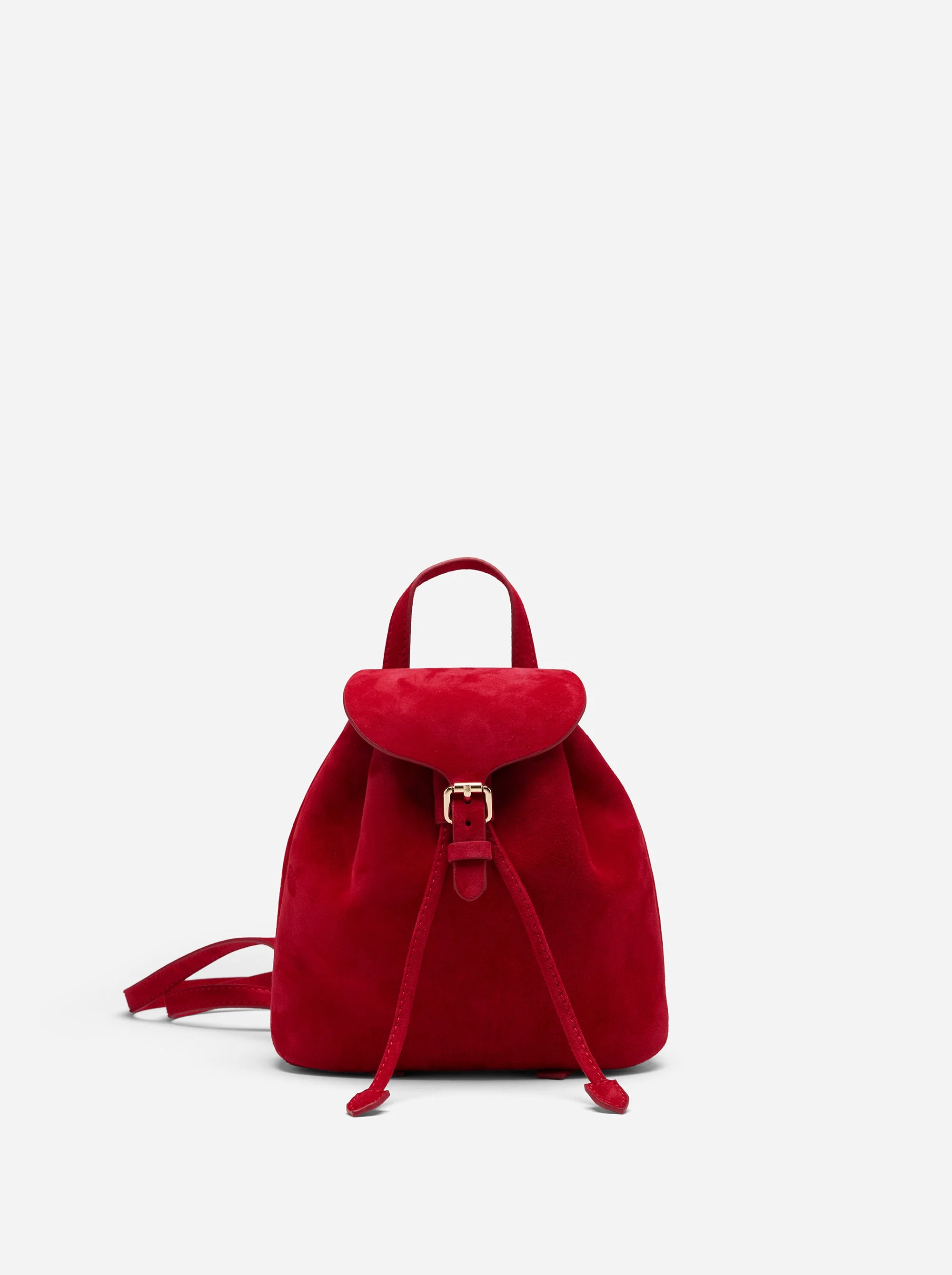 Mini Backpack Red Suede